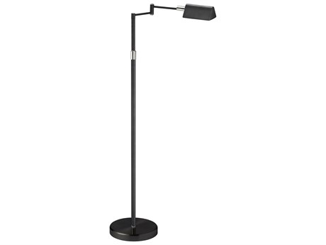 Dainolite Black Polished Chrome Floor Lamp