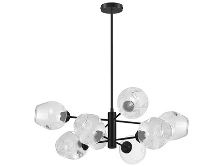 Dainolite Abii 8-Light Matte Black Globe Chandelier