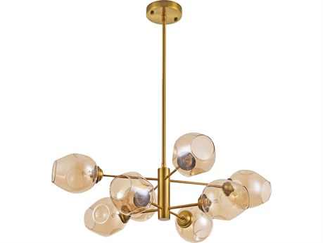 Dainolite Abii 8-Light Vintage Bronze Champagne Globe Chandelier