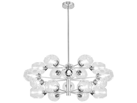 Dainolite Abii 18-Light Polished Chrome Globe Tiered Chandelier
