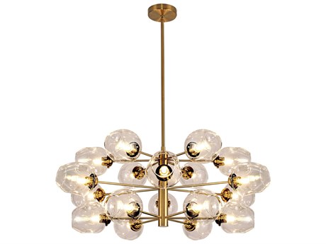 Dainolite Abii 18-Light Vintage Bronze Champagne Globe Tiered Chandelier