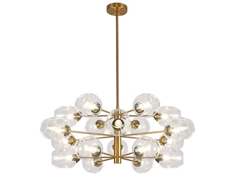 Dainolite Abii 18-Light Vintage Bronze Globe Tiered Chandelier