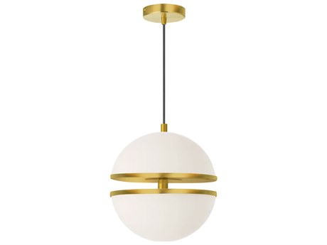 Dainolite Atomic 2-Light Aged Brass Globe Mini Pendant