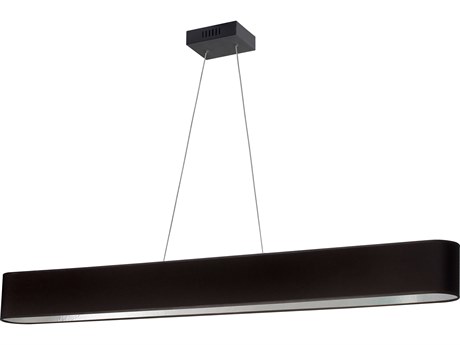 Dainolite Aubrey 1-Light Matte Black Silver Linear Island Pendant