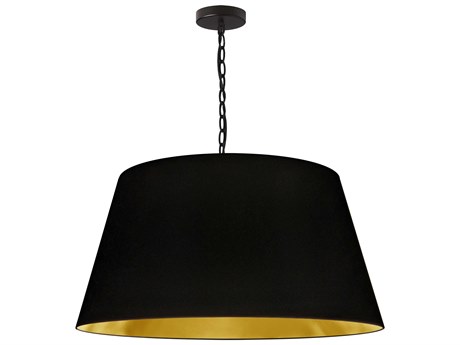 Dainolite Brynn 1-Light Black Gold Pendant