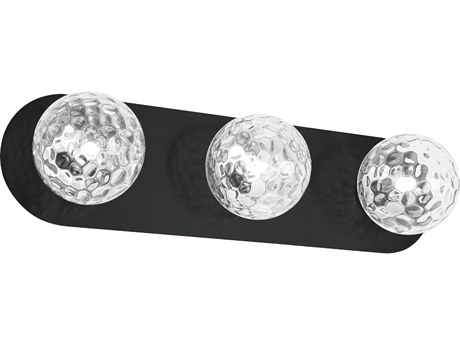 Dainolite Burlat 3-Light Matte Black Vanity Light