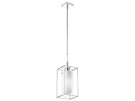 Dainolite Cubo 1-Light Polished Chrome Geometric Mini Pendant