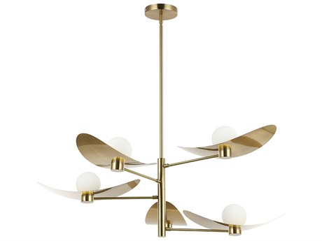 Dainolite Christobel 5-Light Aged Brass Chandelier