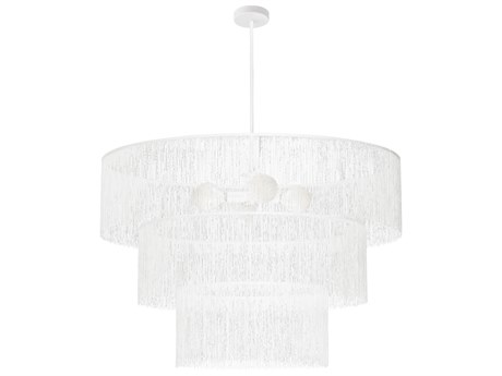 Dainolite Cadelaria 4-Light White Matte Tiered Chandelier