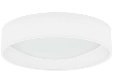 Dainolite Corinne 1-Light Ivory White Drum Flush Mount