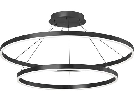 Dainolite Circulo 1-Light Matte Black Round Pendant