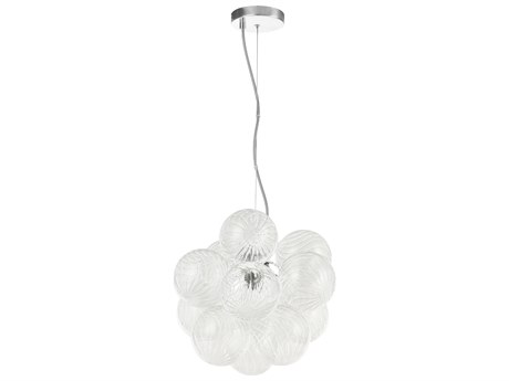 Dainolite Charlize 3-Light Polished Chrome Globe Pendant