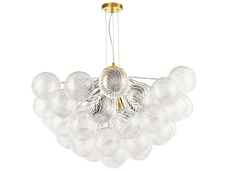 Dainolite Charlize 12-Light Aged Brass Globe Chandelier
