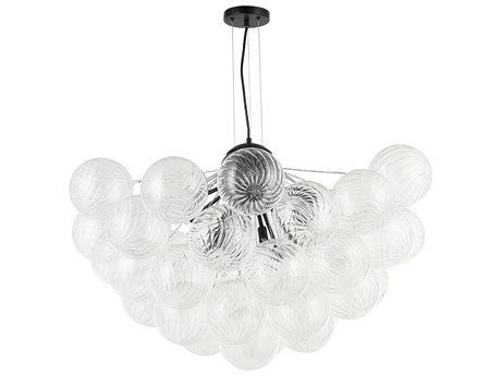 Dainolite Charlize 12-Light Matte Black Globe Chandelier