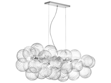 Dainolite Charlize 10-Light Polished Chrome Globe Island Pendant