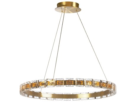 Dainolite Camila 1-Light Aged Brass Round Chandelier