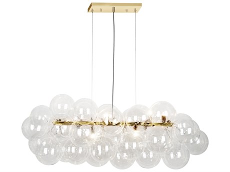 Dainolite Comet 10-Light Aged Brass Globe Island Pendant