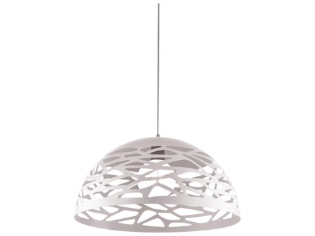 Dainolite Coral 1-Light Matte White Dome Pendant