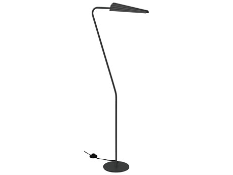 Dainolite Cassie Matte Black Floor Lamp
