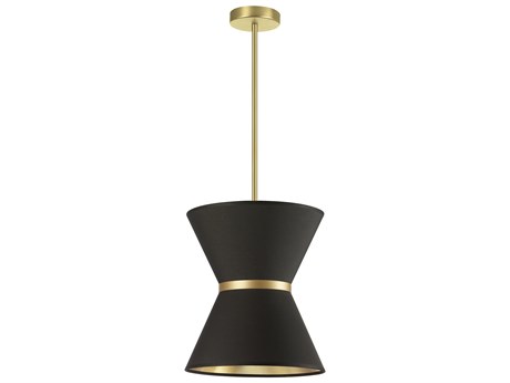 Dainolite Caterine 1-Light Black Aged Brass Gold Pendant