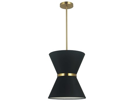 Dainolite Caterine 1-Light Black Aged Brass Gold Mini Pendant