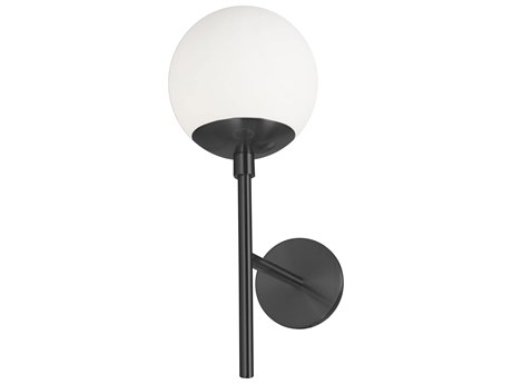 Dainolite Dayana 1-Light Matte Black Wall Sconce