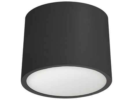 Dainolite Echo 1-Light Matte Black Cylinder Flush Mount