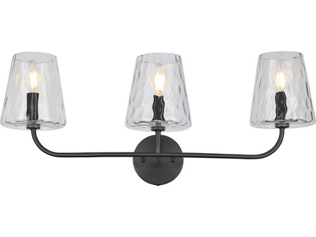 Dainolite Eleanor 3-Light Matte Black Vanity Light