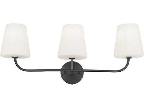 Dainolite Eleanor 3-Light Matte Black Vanity Light