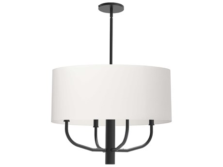 Dainolite Eleanor 4-Light Matte Black Drum Chandelier
