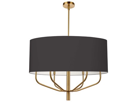 Dainolite Eleanor 6-Light Aged Brass Candelabra Chandelier
