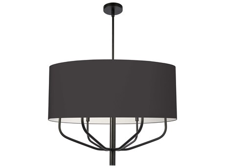 Dainolite Eleanor 6-Light Black Matte Candelabra Chandelier