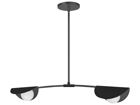 Dainolite Emma 2-Light Matte Black Linear Island Pendant