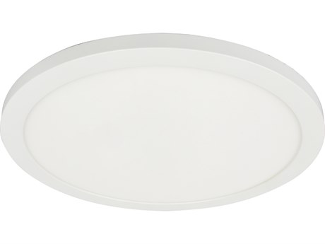Dainolite Franchesa 1-Light Matte White Round Flush Mount