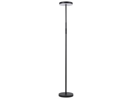 Dainolite Francine Sandy Black White Floor Lamp