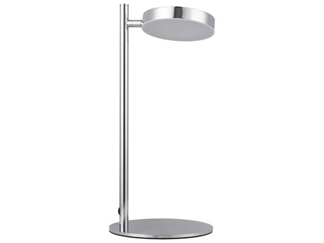 Dainolite Fia Satin Chrome White Acrylic Table Lamp