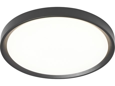 Dainolite Frida 1-Light White Sandy Black Round Flush Mount