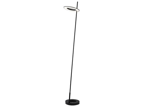Dainolite Finley Matte Black White Acrylic Floor Lamp