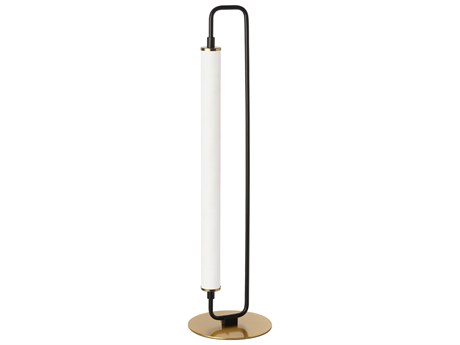 Dainolite Freya Matte Black Aged Brass White Buffet Lamp