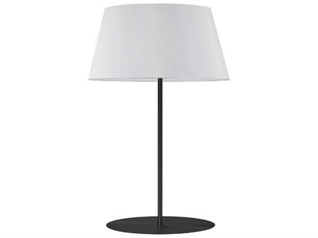 Dainolite Gretchen Matte Black White Fabric Buffet Lamp