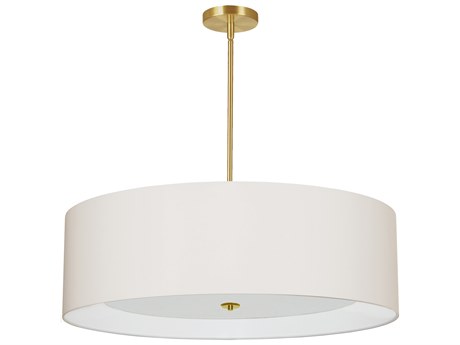 Dainolite Helena 4-Light Aged Brass White Pendant