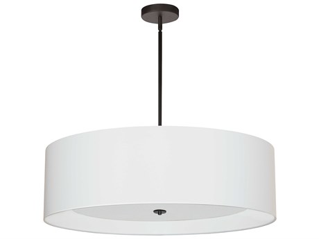 Dainolite Helena 4-Light Matte Black White Pendant