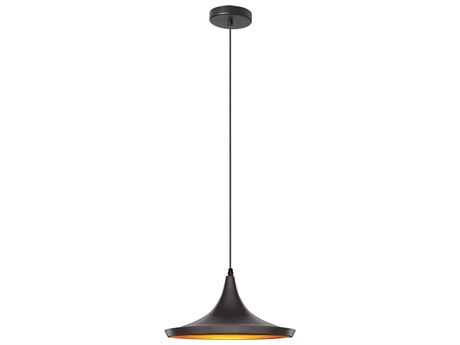 Dainolite Helsinki 1-Light Matte Black Gold Pendant