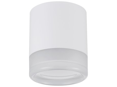 Dainolite Lucia 1-Light Matte White Cylinder Flush Mount
