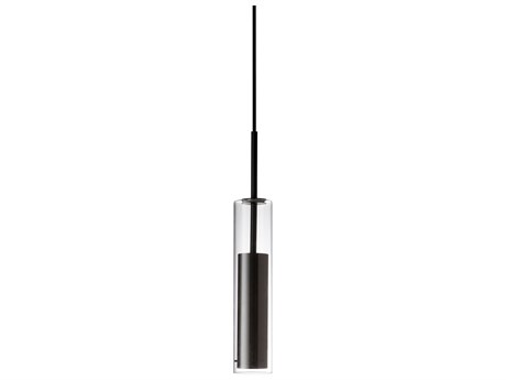 Dainolite Luna 1-Light Black Cylinder Mini Pendant