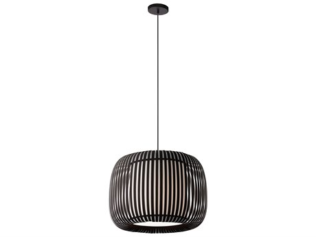 Dainolite Mia 1-Light Black Drum Pendant