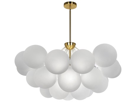 Dainolite Miles 8-Light Aged Brass Globe Chandelier