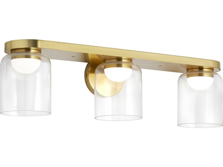 Dainolite Nadine 3-Light Aged Brass Vanity Light