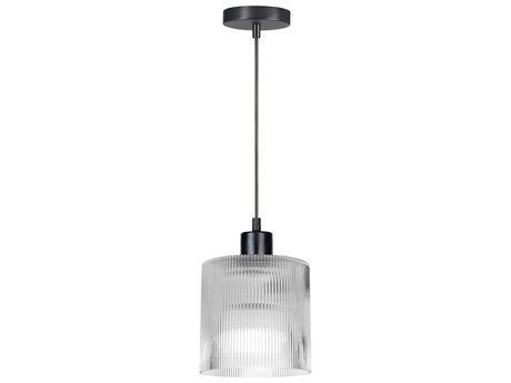 Dainolite Nadine 1-Light Matte Black Drum Mini Pendant