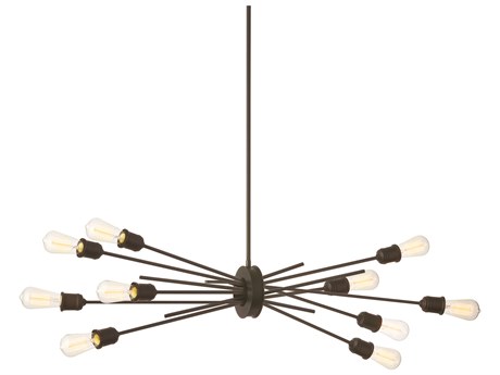 Dainolite Nebraska 10-Light Espresso Bronze Linear Sputnik Pendant